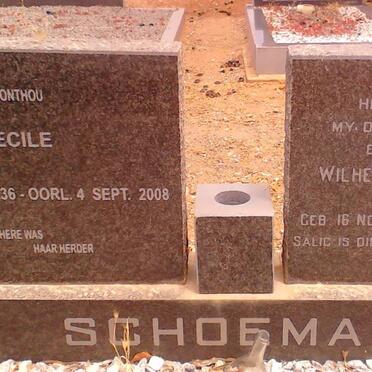 SCHOEMAN Wilhelmina Petronella nee SNYMAN 1896-1967 :: SCHOEMAN Cecile 1936-2008