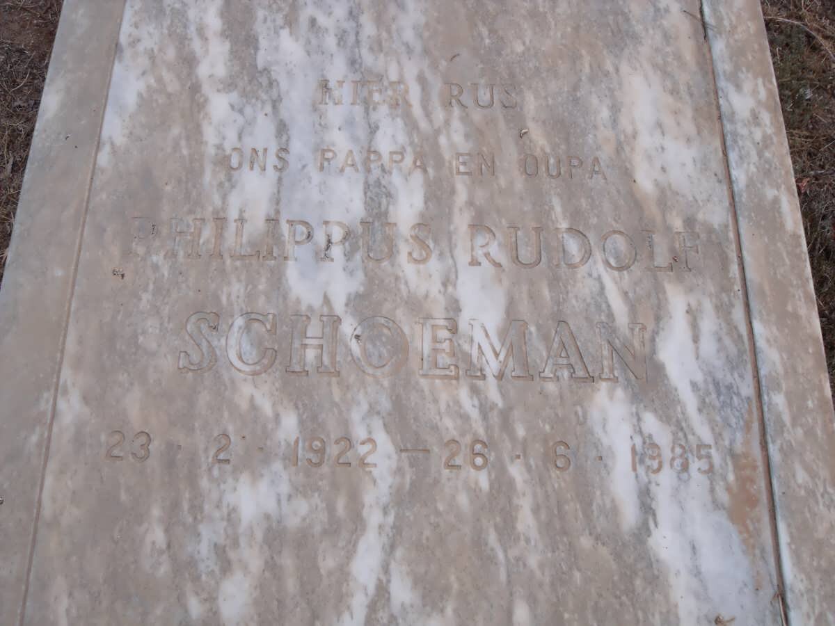 SCHOEMAN Philippus Rudolf 1922-1985
