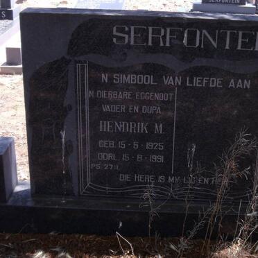 SERFONTEIN Hendrik M. 1925-1991