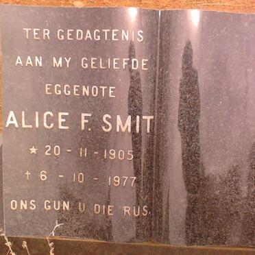 SMIT Alice F. 1905-1977