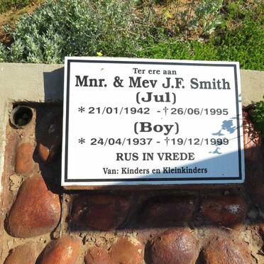 SMITH J.F. 1937-1999 & Jul 1942-1995