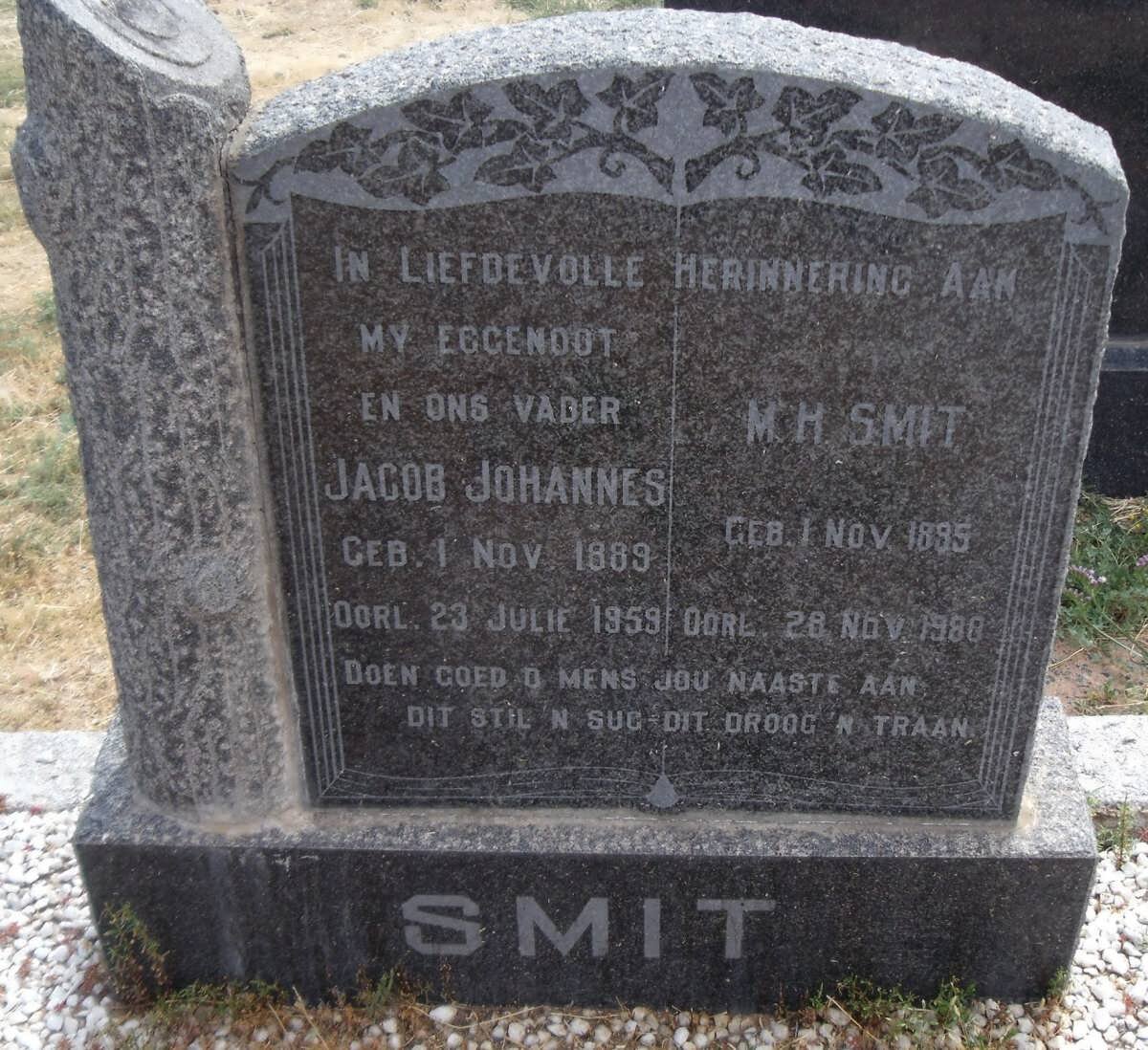 SMIT Jacob Johannes 1889-1959 &amp; M.H. 1895-1980