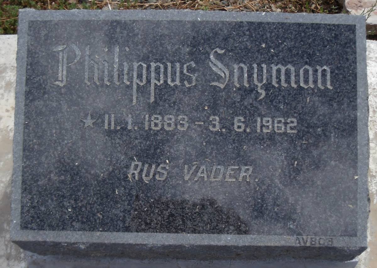 SNYMAN Philippus 1883-1962