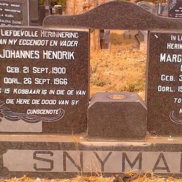 SNYMAN Johannes Hendrik 1900-1966 &amp; Margaretha A. STEYN 1901-1981