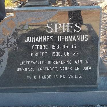 SPIES Johannes Hermanus 1913-1998