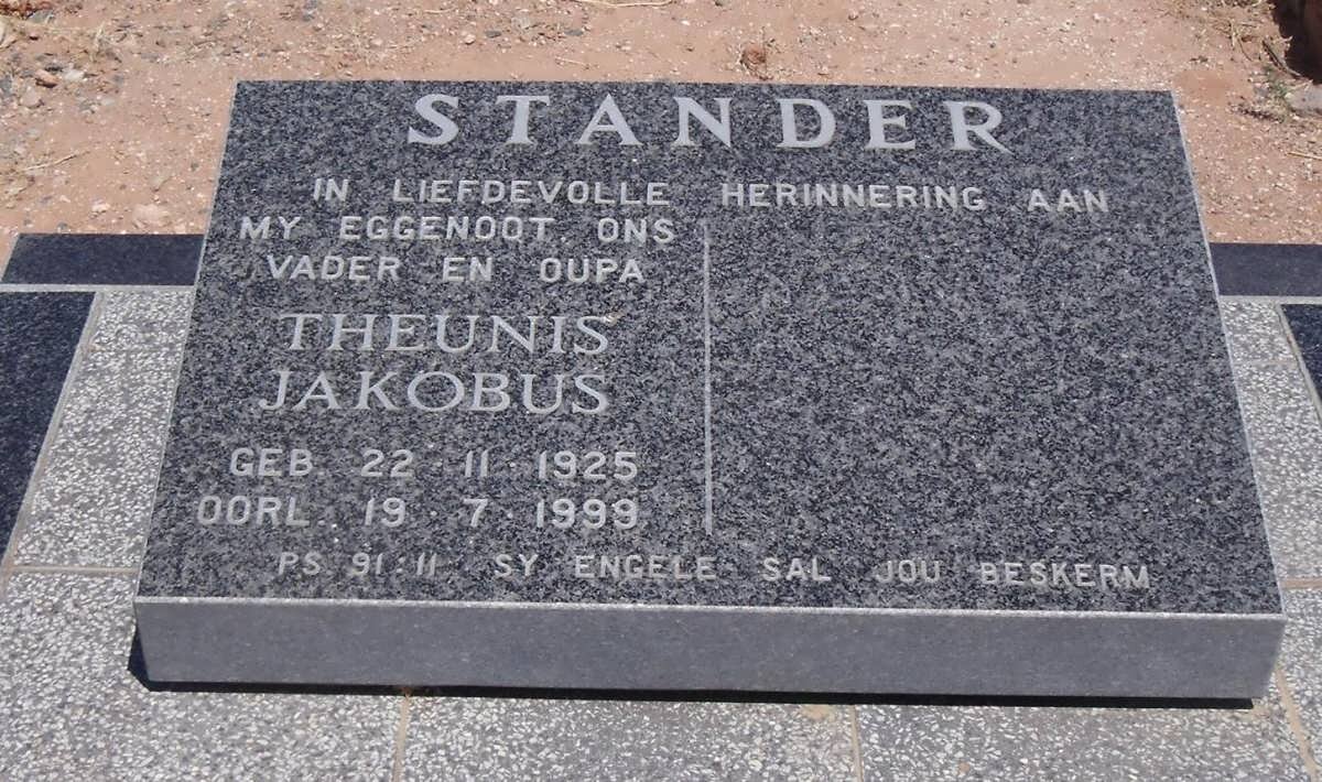 STANDER Theunis Jakobus 1925-1999