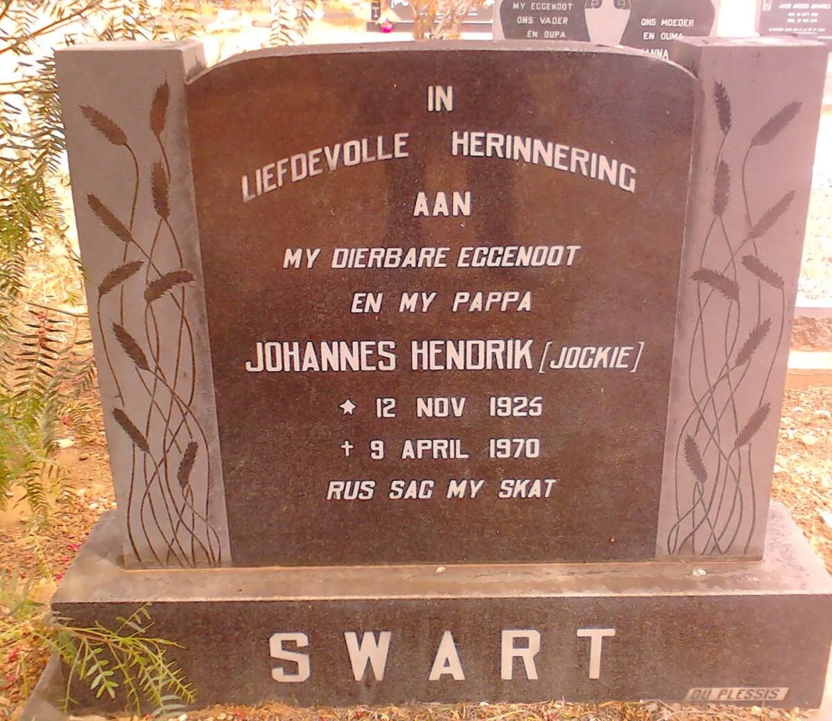 SWART Johannes Hendrik 1925-1970