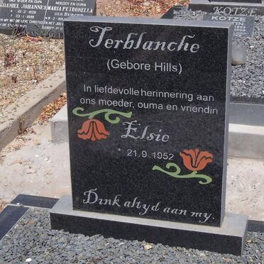 TERBLANCHE Elsie nee HILLS 1952-