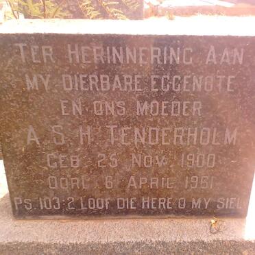 TENDERHOLM A.S.H. 1900-1961