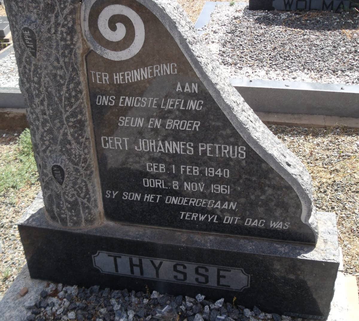 THYSSE Gert Johannes Petrus 1940-1961