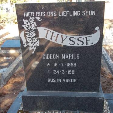 THYSSE Gideon Marius 1959-1981