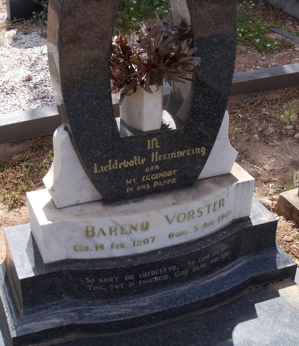 VORSTER Barend 1907-1961