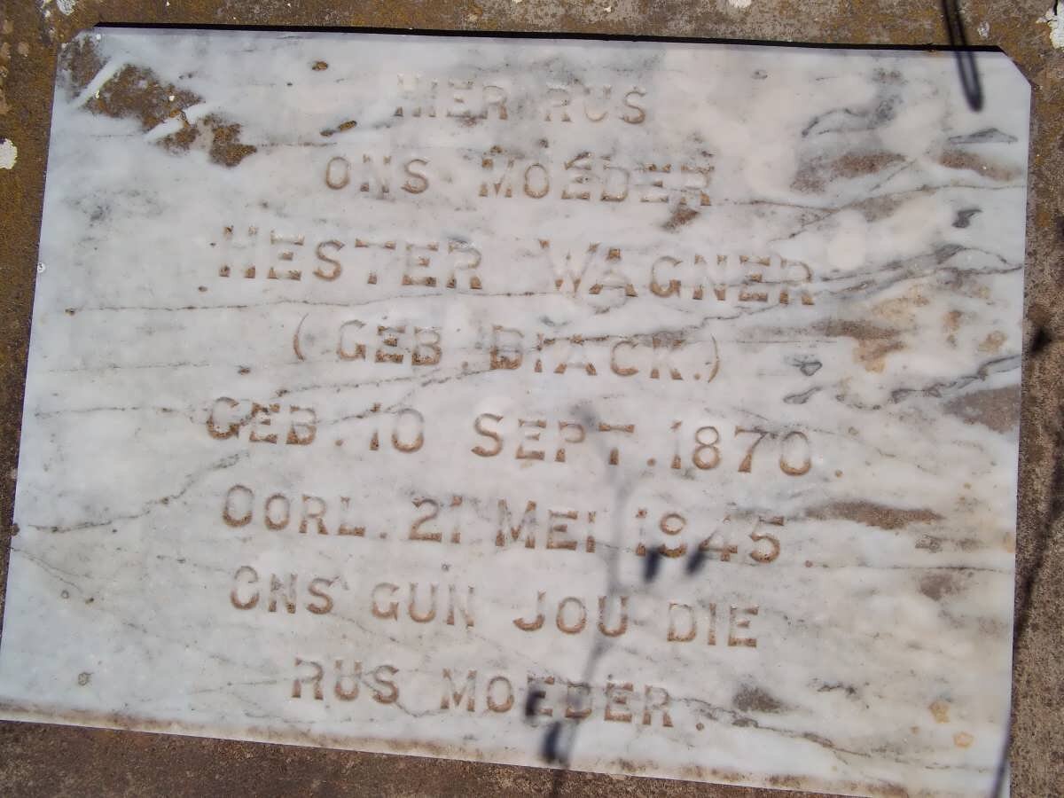 WAGNER Hester nee DIACK 1870-1945