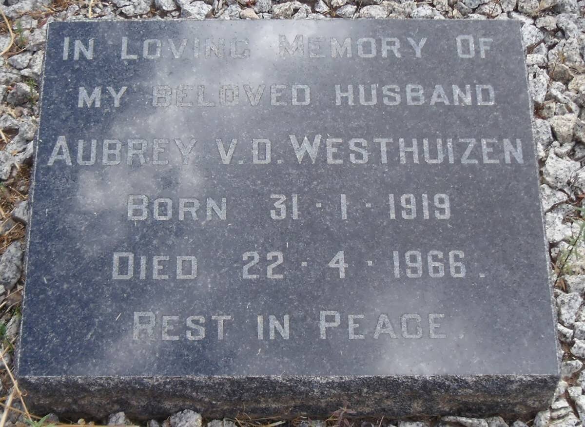 WESTHUIZEN Aubrey, v.d. 1919-1966