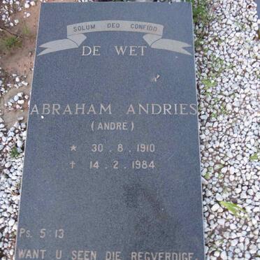 WET Abraham Andries, de 1910-1984