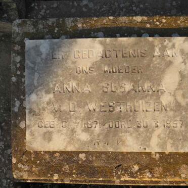 WESTHUIZEN Anna Susanna, v.d. 1871-1957
