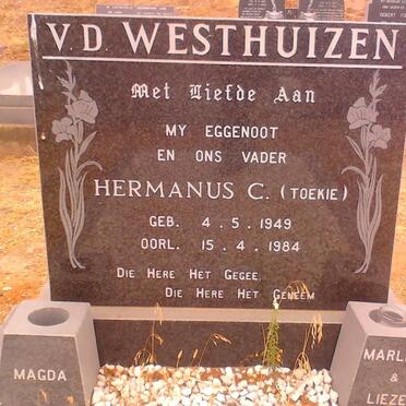WESTHUIZEN Hermanus C., v.d. 1949-1984