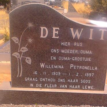 1WIT Willemina Petronella, de 1909-1997