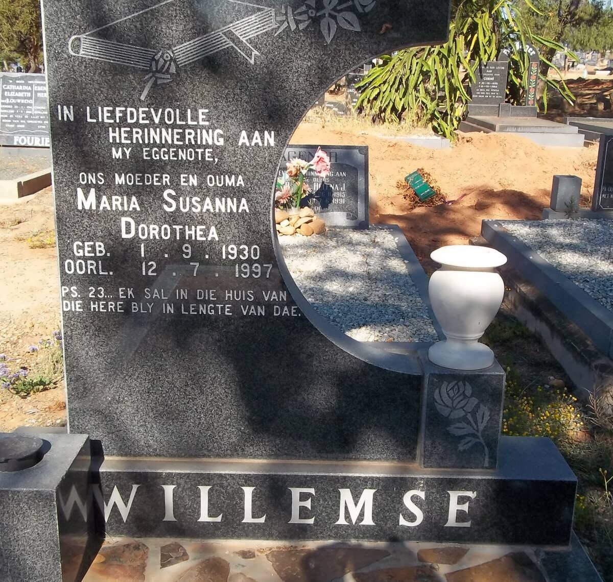 WILLEMSE Maria Susanna Dorothea 1930-1997