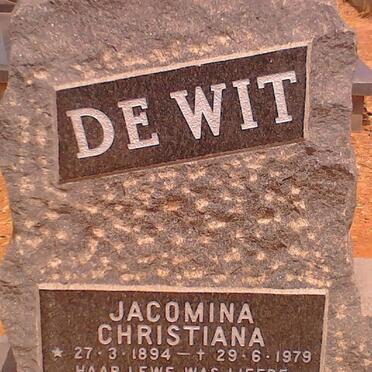 WIT Jacomina Christiana, de 1894-1979