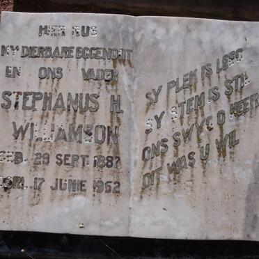 WILLIAMSON Stephanus H. 1887-1952