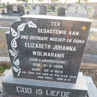 WOLMARANS Elizabeth Johanna nee LABUSCHAGNE 1886-1970
