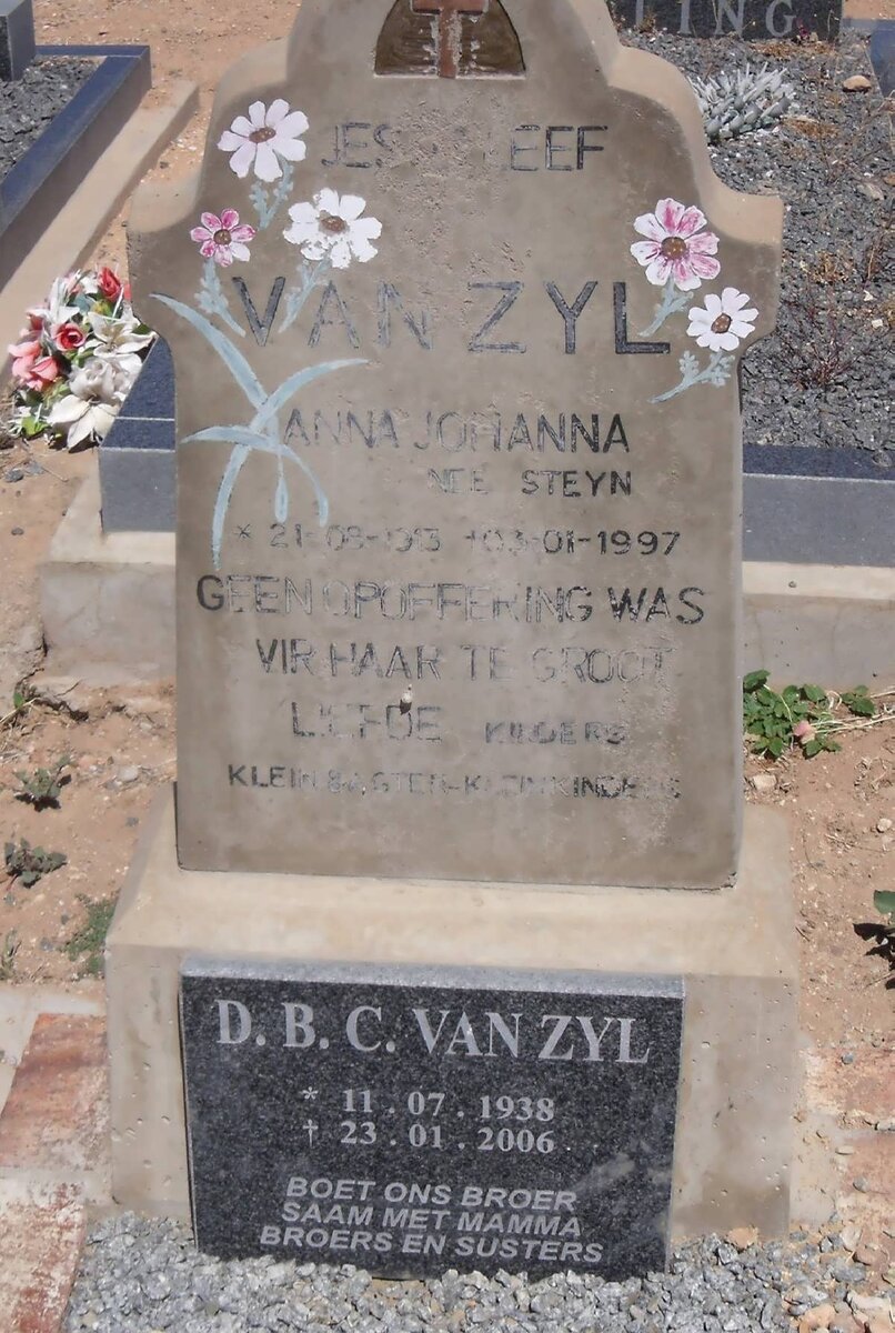 ZYL Anna Johanna nee STEYN, van 1913-1997
