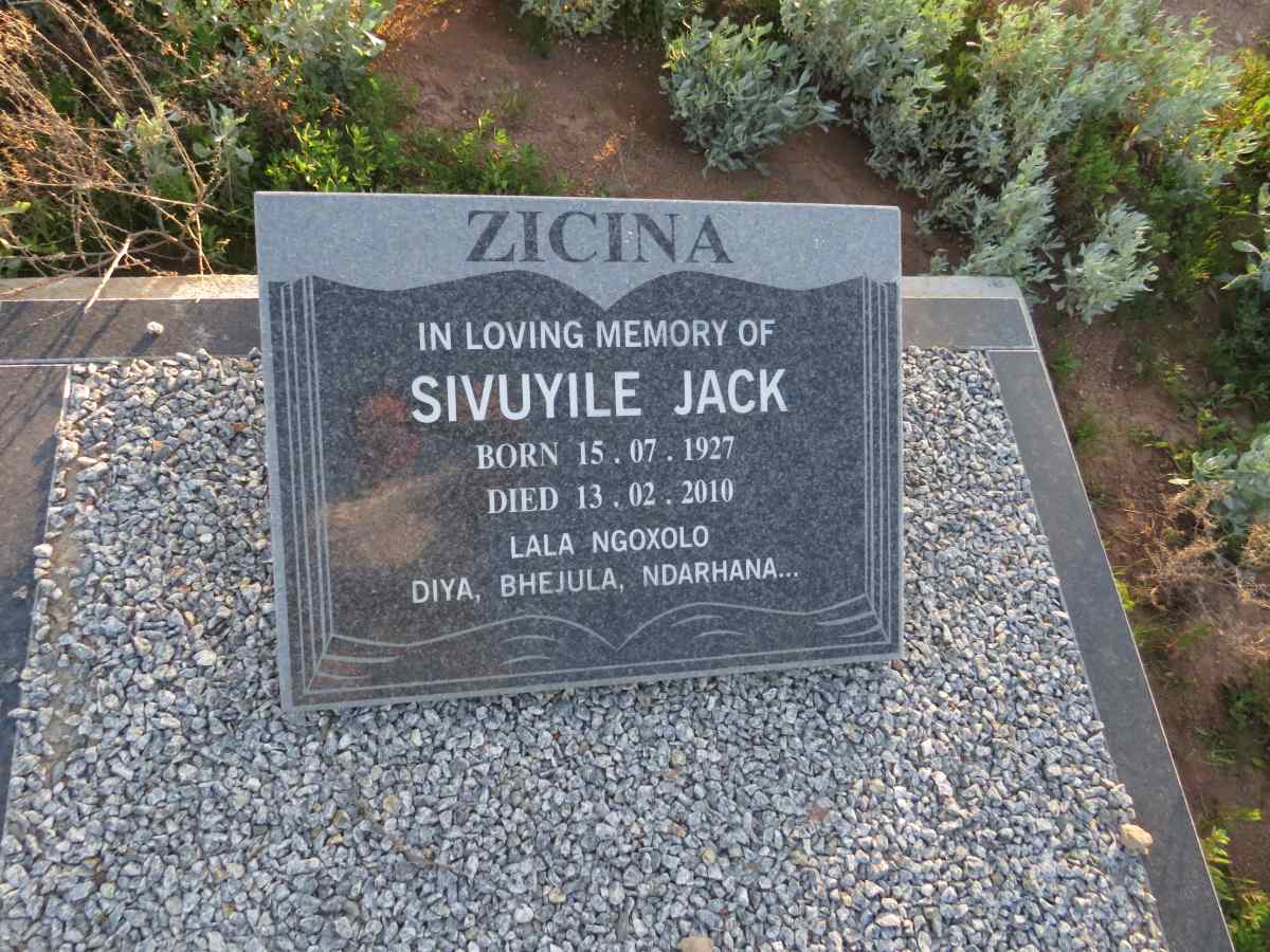 ZICINA Sivuyile Jack 1927-2010