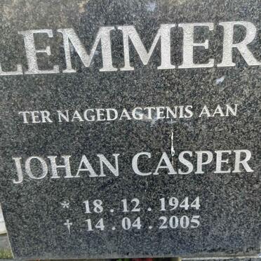 LEMMER Johan Casper 1944-2005