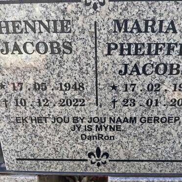 JACOBS Hennie 1948-2022 & Maria M. PHEIFFER 1941-2022