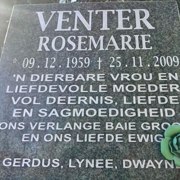 VENTER Rosemarie 1959-2009