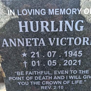 HURLING Anneta Victoria 1945-2021