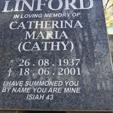 LINFORD Catherina Maria 1937-2001