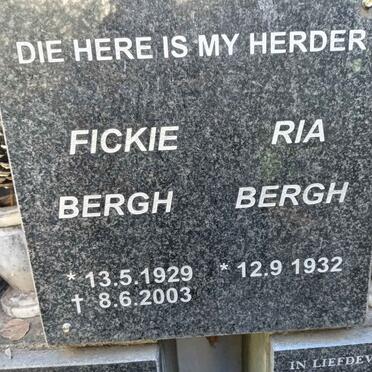 BERGH Fickie 1929-2003 & Ria 1932-