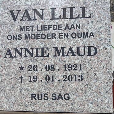 LILL Annie Maud, van 2021-2013