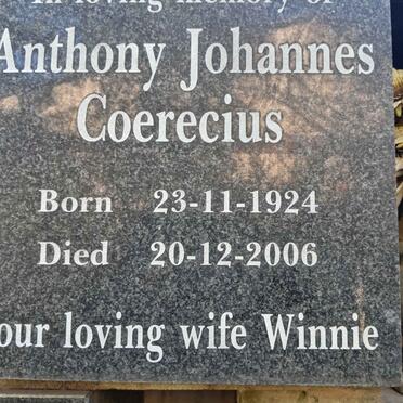 COERECIUS Anthony Johannes 1924-2006