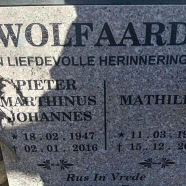 WOLFAARDT Pieter Marthinus Johannes 1947-2016 & Mathilda 1953-2021