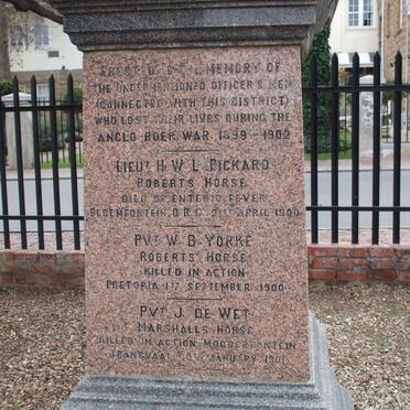 Western Cape, OUDTSHOORN, CP Nel Museum, Anglo Boer War Memorial