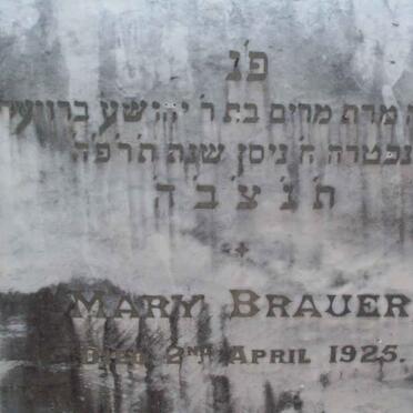 BRAUER Mary   -1925