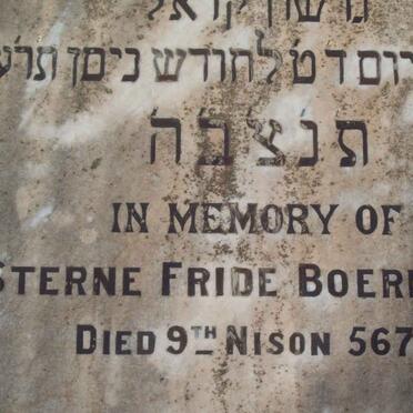 BOERBAITZ Sterne Fride  -1915