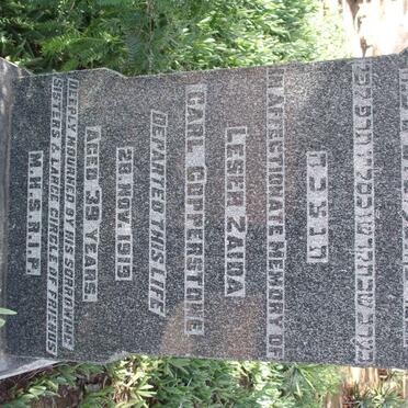 COPPERSTONE Leser Zaida Carl  -1919