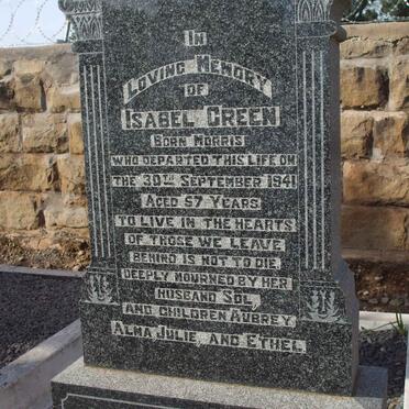 GREEN Isabel nee MORRIS  -1941
