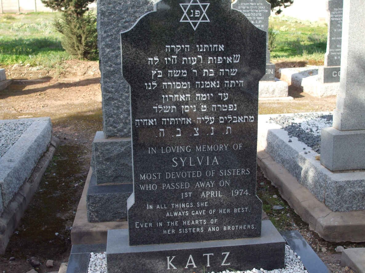 KATZ Sylvia  -1974