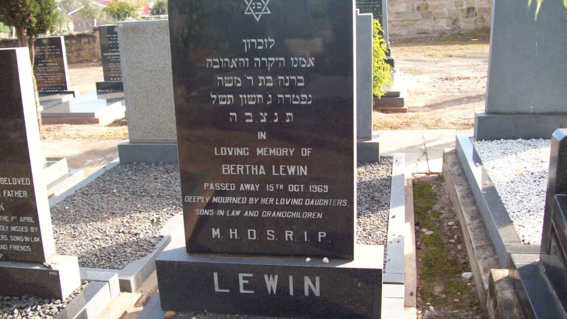 LEWIN Bertha  -1969