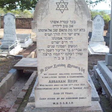 REIFF Abraham  -1935 
