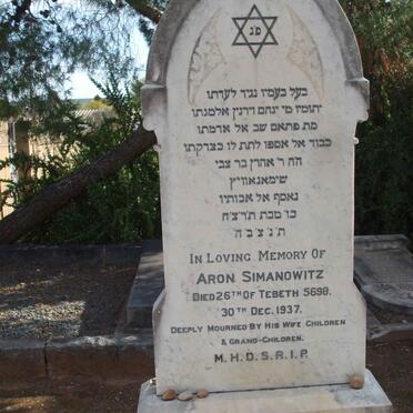 SIMANOWITZ Aron  -1937