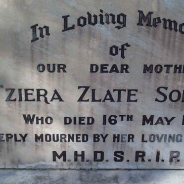 SOLOMON Tziera Zlate  -1917