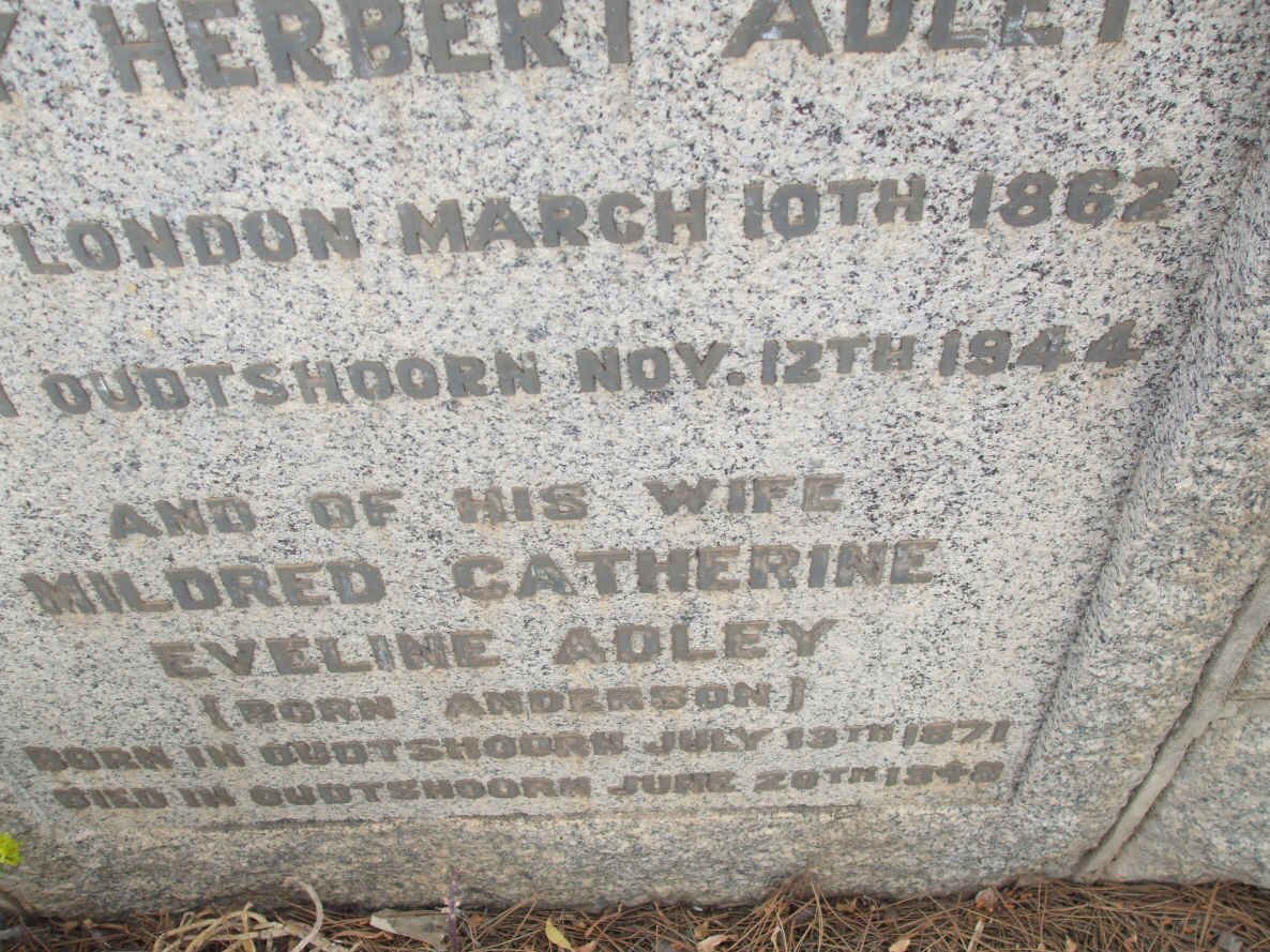 ADLEY Mildred Catherine Eveline nee ANDERSON 1871-1948