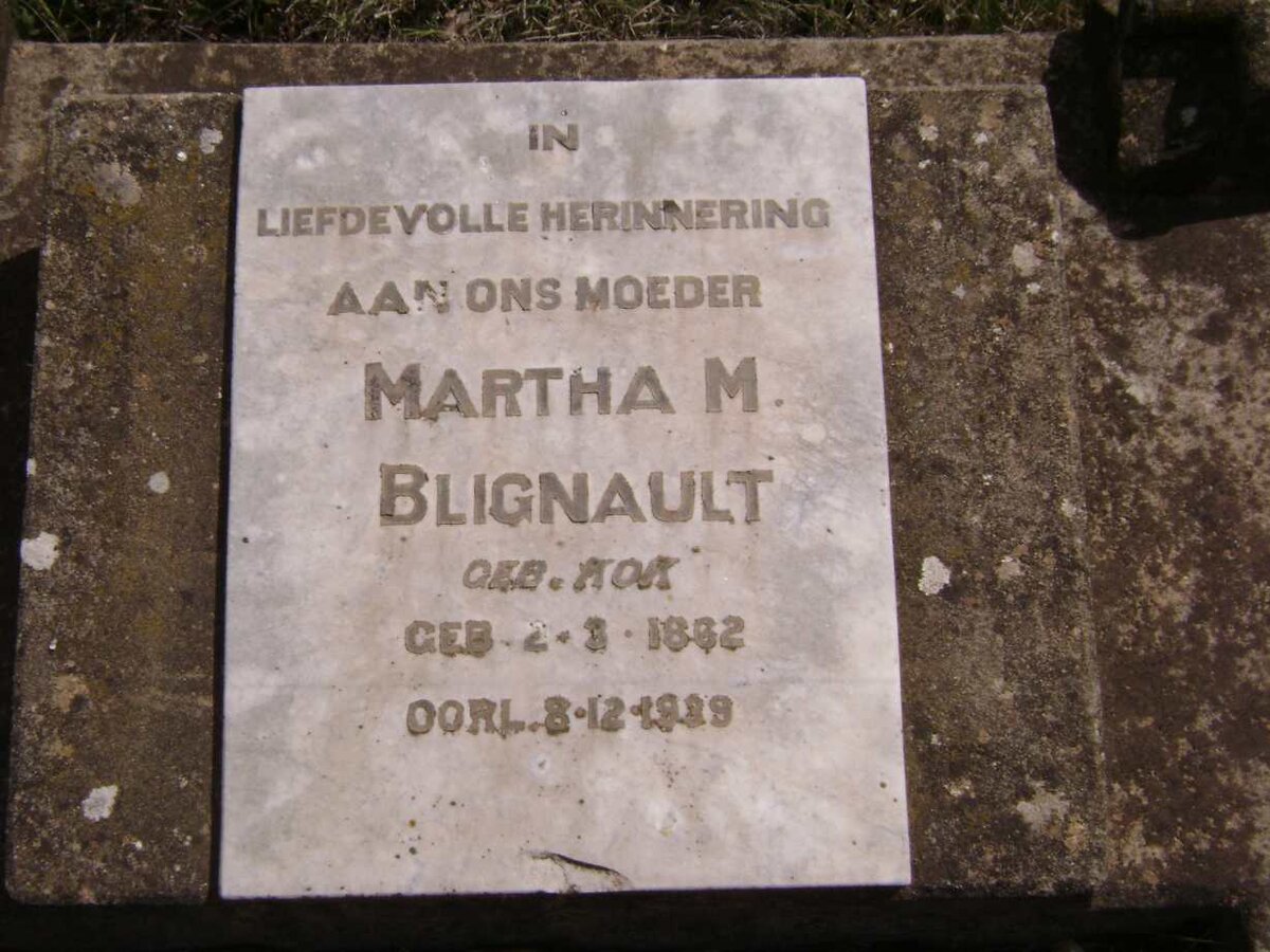 BLIGNAULT Martha M. nee KOK 1862-1929