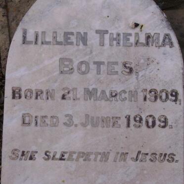 BOTES Lillen Thelma 1909-1909